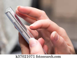 Cell phone in hand Cell phone in hand