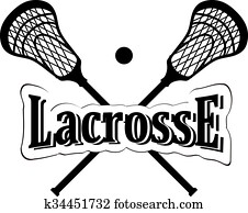Crossed lacrosse stick. Crossed lacrosse stick.
