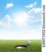 Blue Sky And Putting Green