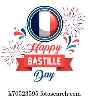 france flag with fireworks and ribbon decoration france flag with fireworks and ribbon decoration