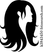 haar, symbol, vektor haar, symbol, vektor