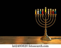Hanukkah menorah 3D render Hanukkah menorah 3D render