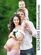 Portrait of a happy mother and baby