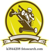 seifenkistenrennen, auto, springende, angesehen, von, niedriger winkel, mit, rolle