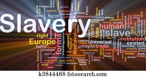 Slavery word cloud box package