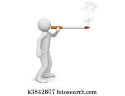 Smoker puffing cigarette - Lifestyle collection Smoker puffing cigarette - Lifestyle collection