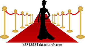 Woman Silhouette Red Carpet Vector Woman Silhouette Red Carpet Vector