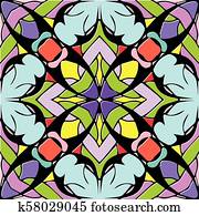 Abstract colorful geometric seamless pattern. Multicolor floral Abstract colorful geometric seamless pattern. Multicolor floral