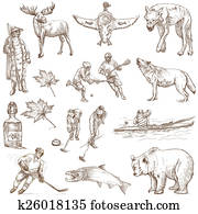 Canada travel - An hand drawn pack Canada travel - An hand drawn pack