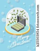 marry christmas. Falling money. 