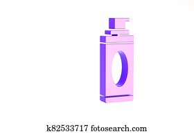Purple Shaving gel foam icon isolated on white background. Shaving cream. Minimalism concept. 3d illustration 3D render Purple Shaving gel foam icon isolated on white background. Shaving cream. Minimalism concept. 3d illustration 3D render