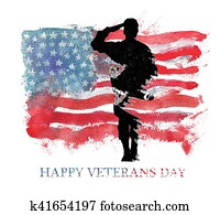 Watercolor illustration. Vegterans day. America, USA flag. Watercolor illustration. Vegterans day. America, USA flag.