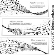 wavy music banners