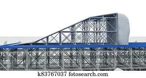 3d illustration of a Moto Ramp 3d illustration of a Moto Ramp