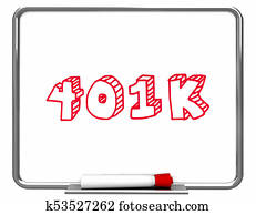 401K Investment Planning Save Retirement Money 3d Illustration 401K Investment Planning Save Retirement Money 3d Illustration