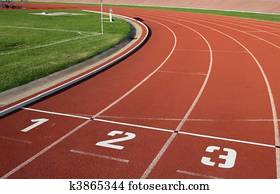 Athlectics Track Lane Numbers