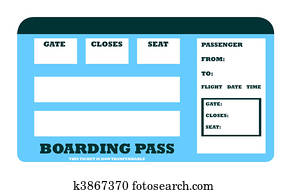 Blank aircraft boarding pass Blank aircraft boarding pass