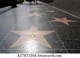 Chuck Norris' star on Hollywood Walk of Fame Chuck Norris' star on Hollywood Walk of Fame
