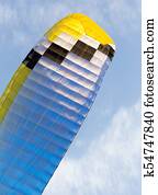 extreme sport parachute in the sky