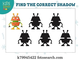 finden, dass, korrekt, schatten, für, niedlich, karikatur, roboter, erzieherisch, vorschulisch, kinder, mini, spiel finden, dass, korrekt, schatten, für, niedlich, karikatur, roboter, erzieherisch, vorschulisch, kinder, mini, spiel