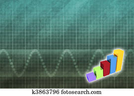 korporativ, verdensomspennende, vekst, abstrakt ø