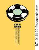 retten, dass, wasser, begrifflich, plakat, idee retten, dass, wasser, begrifflich, plakat, idee