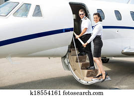 jet private stewardess pilot boarding airport silver springs fotosearch schedule fuel order