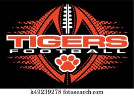 tiger, football tiger, football