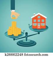 vektor, begriff, von, investition, in, real estate vektor, begriff, von, investition, in, real estate