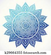 Beautiful Indian floral mandala ornament Beautiful Indian floral mandala ornament
