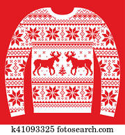 brutto, natale, ponticello, o, maglione, wi