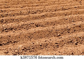 Close Up of Plowed Dirt