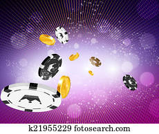 geld, und, kasino, geldmünzen, fliegen