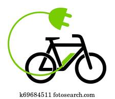 Illustration icon ebike e-bike pedelec Illustration icon ebike e-bike pedelec