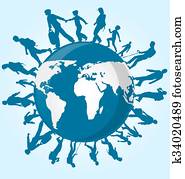 immigration people on world map immigration people on world map