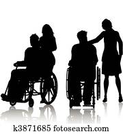 Man in wheelchair with woman