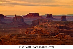 Monuments after sunset