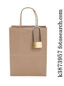 papel marrom, saco shopping