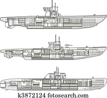 Clipart of Submarine Underwater k3962524 - Search Clip Art ...