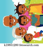 African American Grandparents With Grandchildren