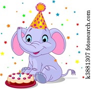 Baby elephant Birthday Baby elephant Birthday