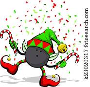 Bowling Ball Christmas Elf Bowling Ball Christmas Elf