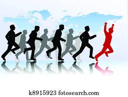 Business people competition Business people competition