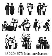 Woman Wife Mother Daily Routine Clip Art k7719237 Fotosearch picture