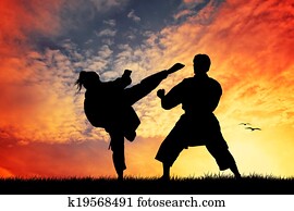 karate at sunset karate at sunset