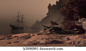 Spanish Brig And Castle Spanish Brig And Castle