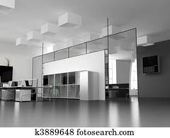 the modern office interior