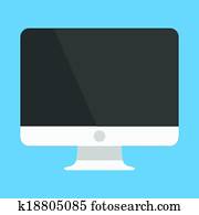 Vector Computer Display Icon Vector Computer Display Icon