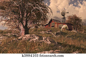 סוס, רפת, ו, תחנת רוח