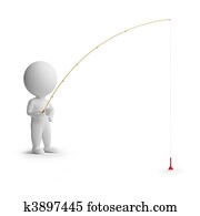3d small people - fishing 3d small people - fishing